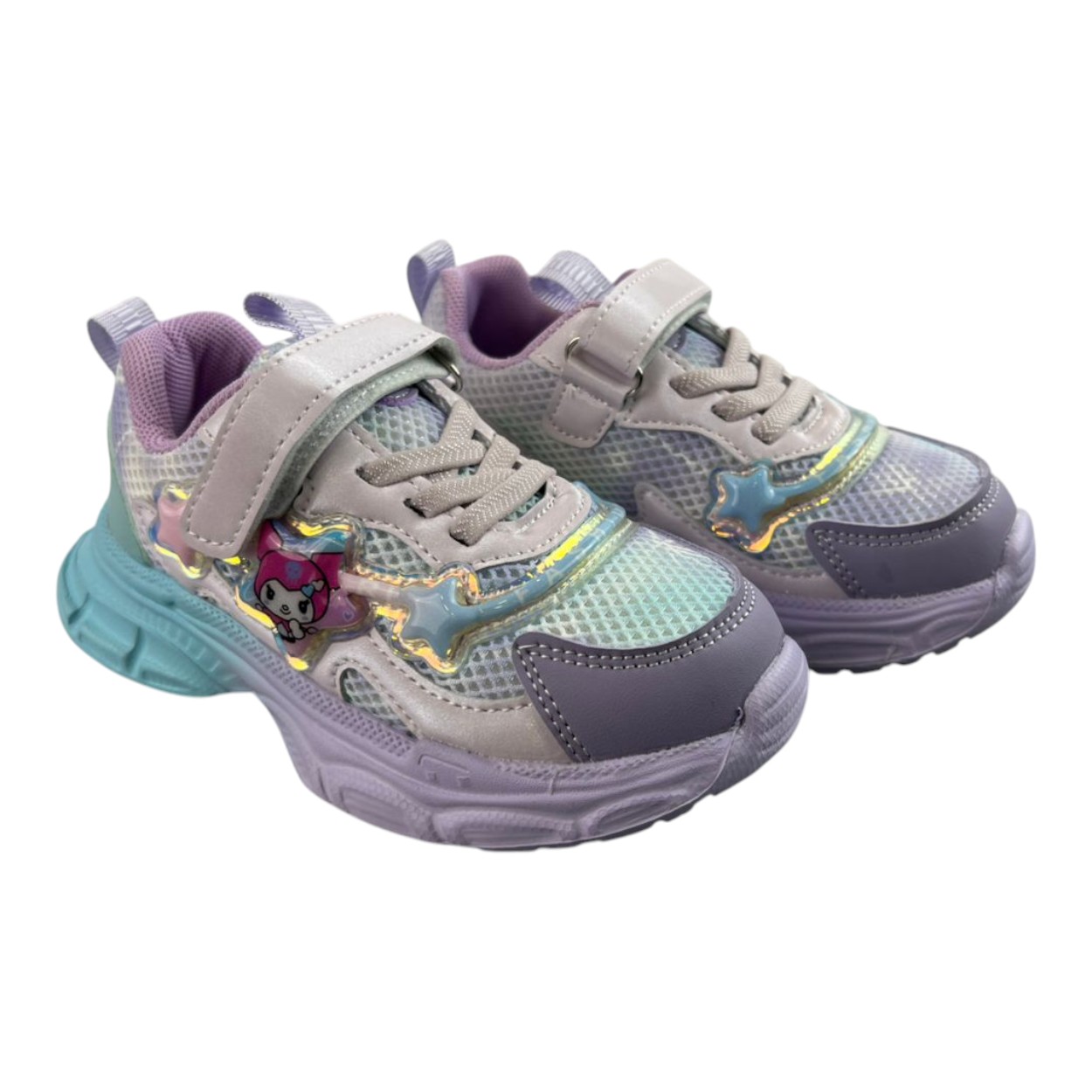 تصویر  کتونی دخترانه خارجی چسبی کرومی مدل 64171