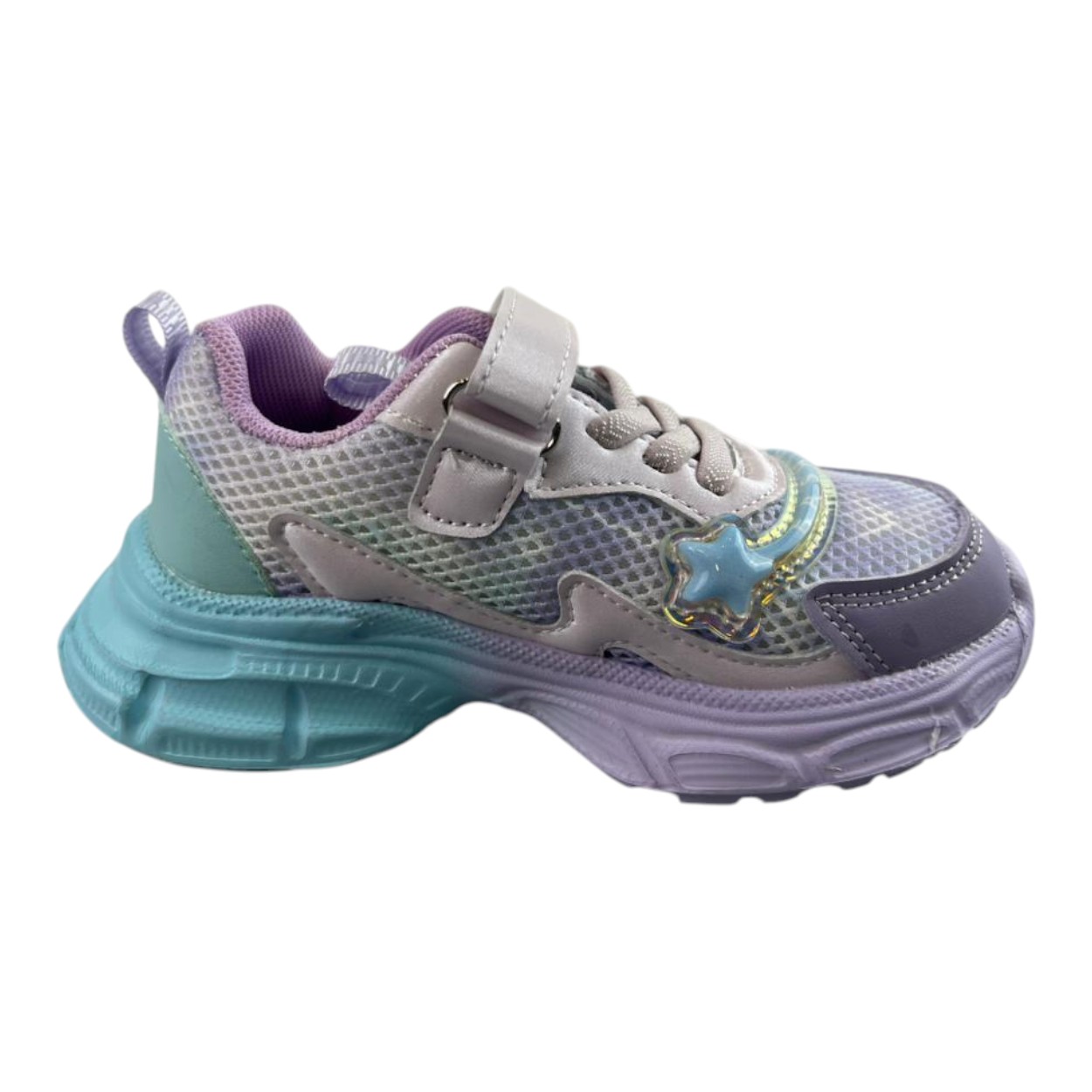 تصویر  کتونی دخترانه خارجی چسبی کرومی مدل 64171