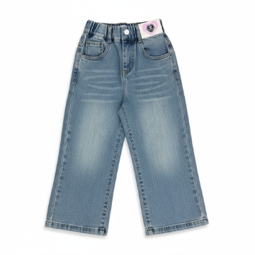 تصویر  شلوار دخترانه جین بگ مدل قلبی