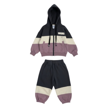 تصویر  سویشرت و شلوار دخترانه دورس مدل سه رنگ زیپ دار