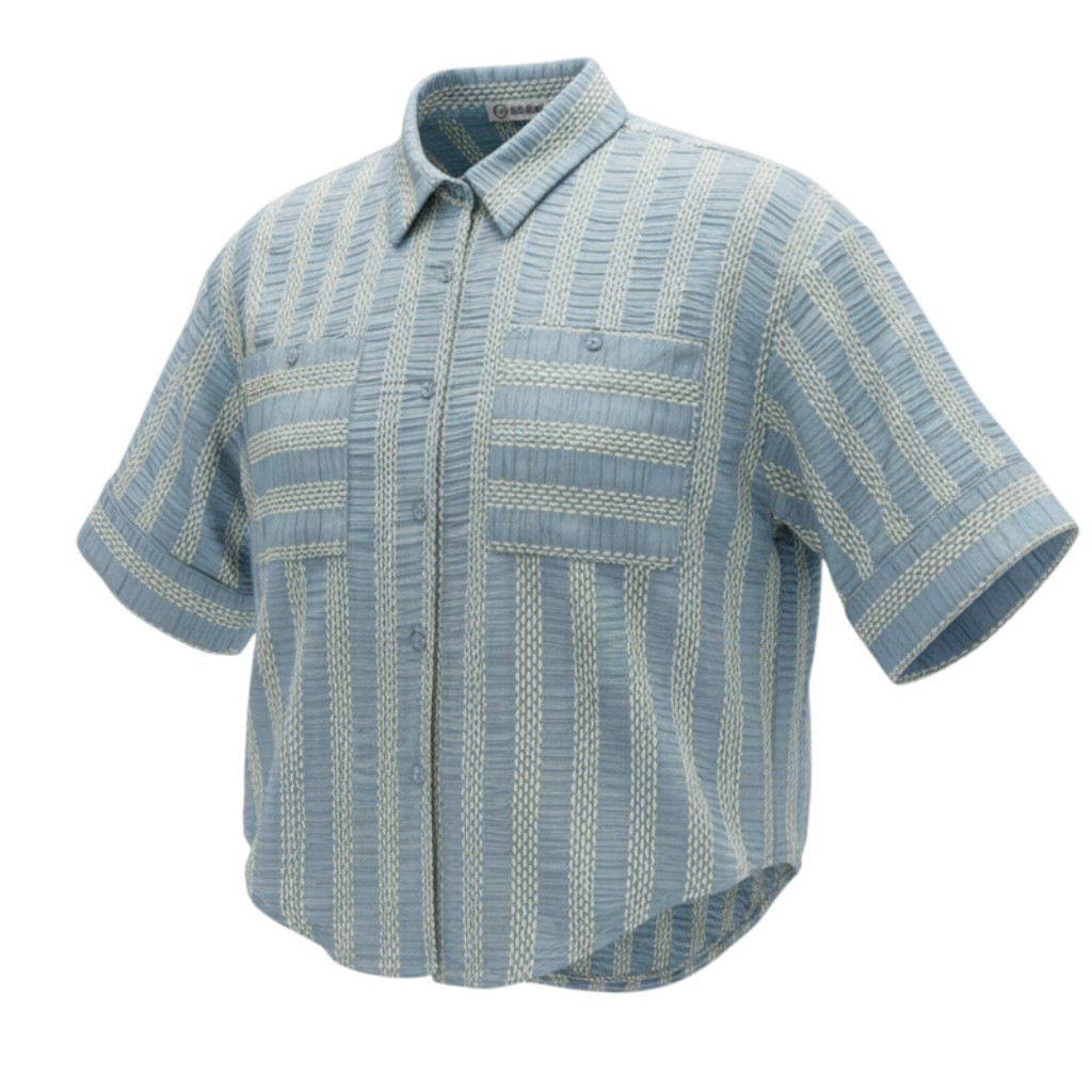 تصویر  شومیز دخترانه کنفی مدل جلو جیب از 8سال تا 13