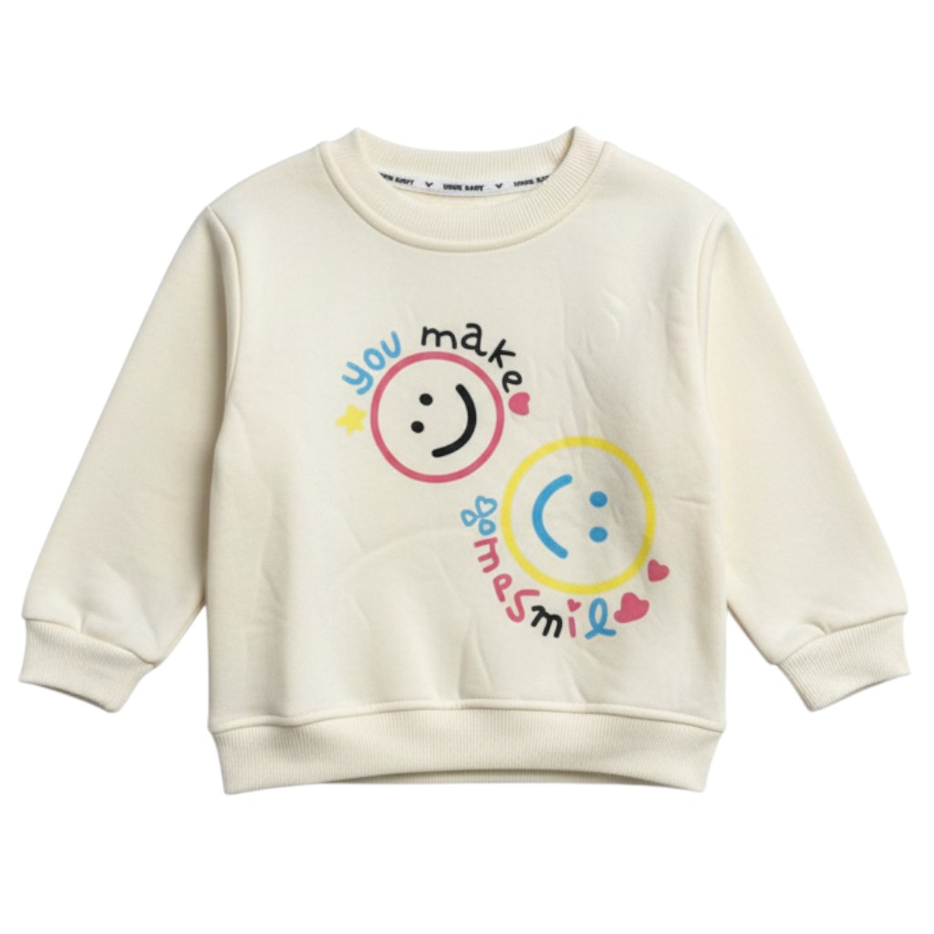 تصویر  سویشرت داخل کرکی دخترانه دورس مدل you make از1 تا 4سال