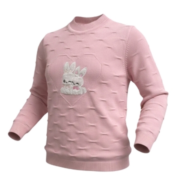 تصویر  بلوز دخترانه بافت مدل خرگوشی از2 تا 7سال