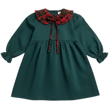 تصویر  پیراهن دخترانه کتان مدل دالیان از 7سال تا 10