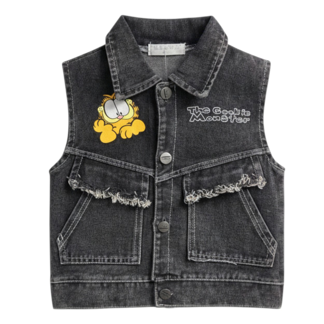 تصویر  وست و شلوار و هودی پسرانه جین - جین - دو نخ پنبه مدل گارفیلد از2 تا 8سال